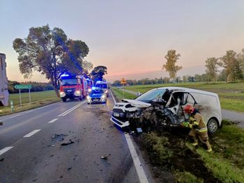 Malbork: Zderzenie ciężarówki z samochodem osobowym. Droga krajowa nr 55 zablokowana