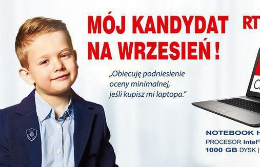 KER: reklamy Euro RTV AGD z uczniami obiecującymi dobre oceny to promocja niewłaściwych zachowań dzieci