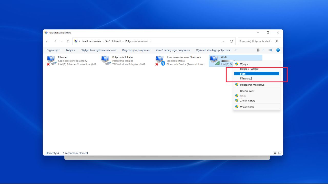 Windows 11: połączenia sieciowe