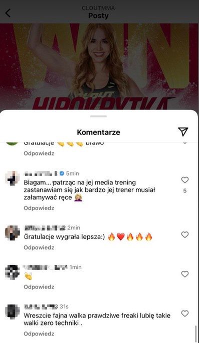 Komentarze na temat zwycięstwa Marianny Schreiber