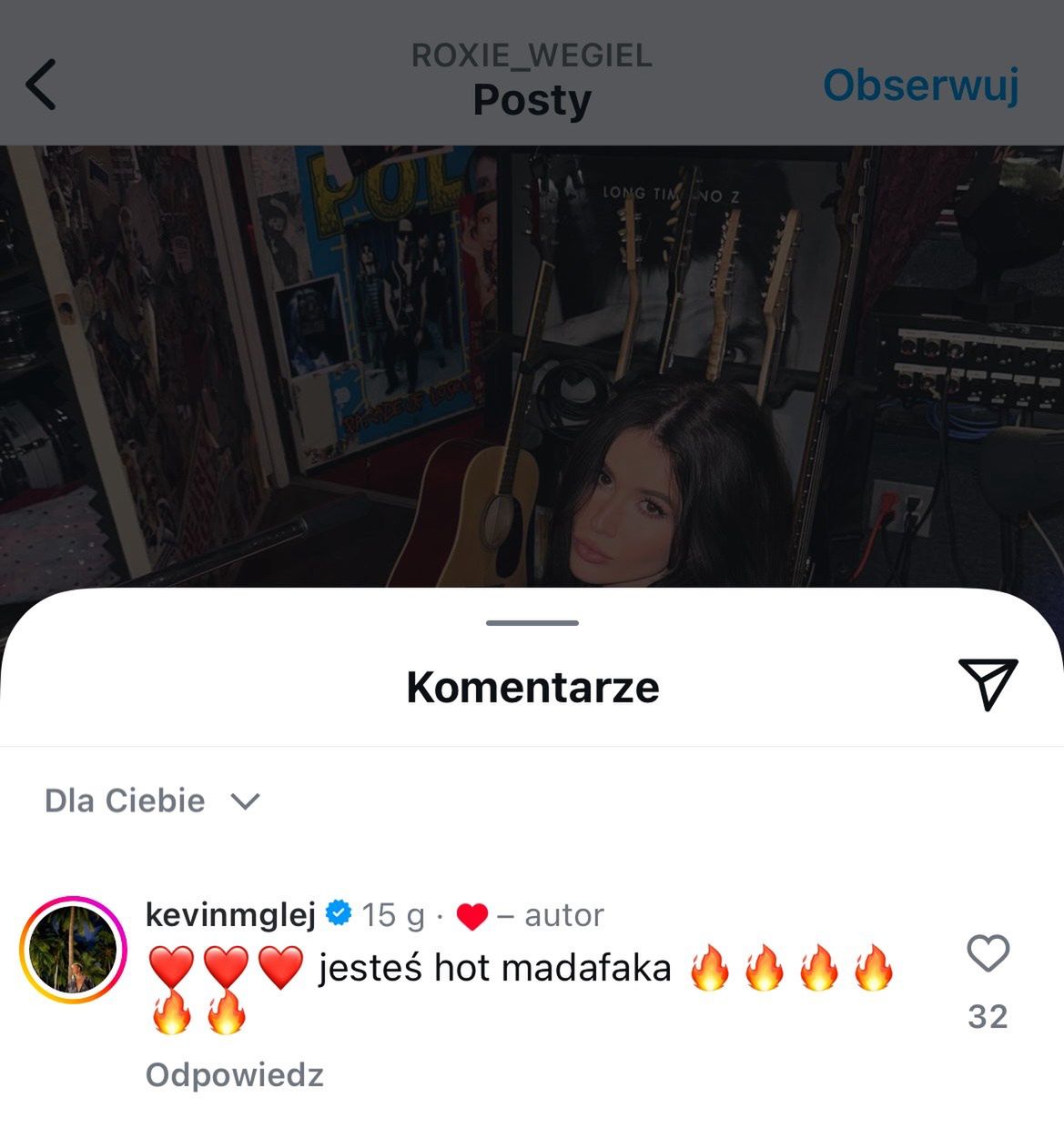 Komentarz zachwyconego Kevina