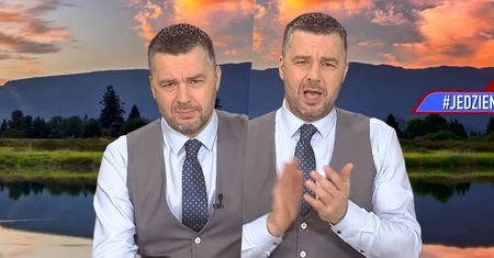 Wpadka na wizji odjęła mu mowę. Po chwili zaczął klaskać i machać do kamery