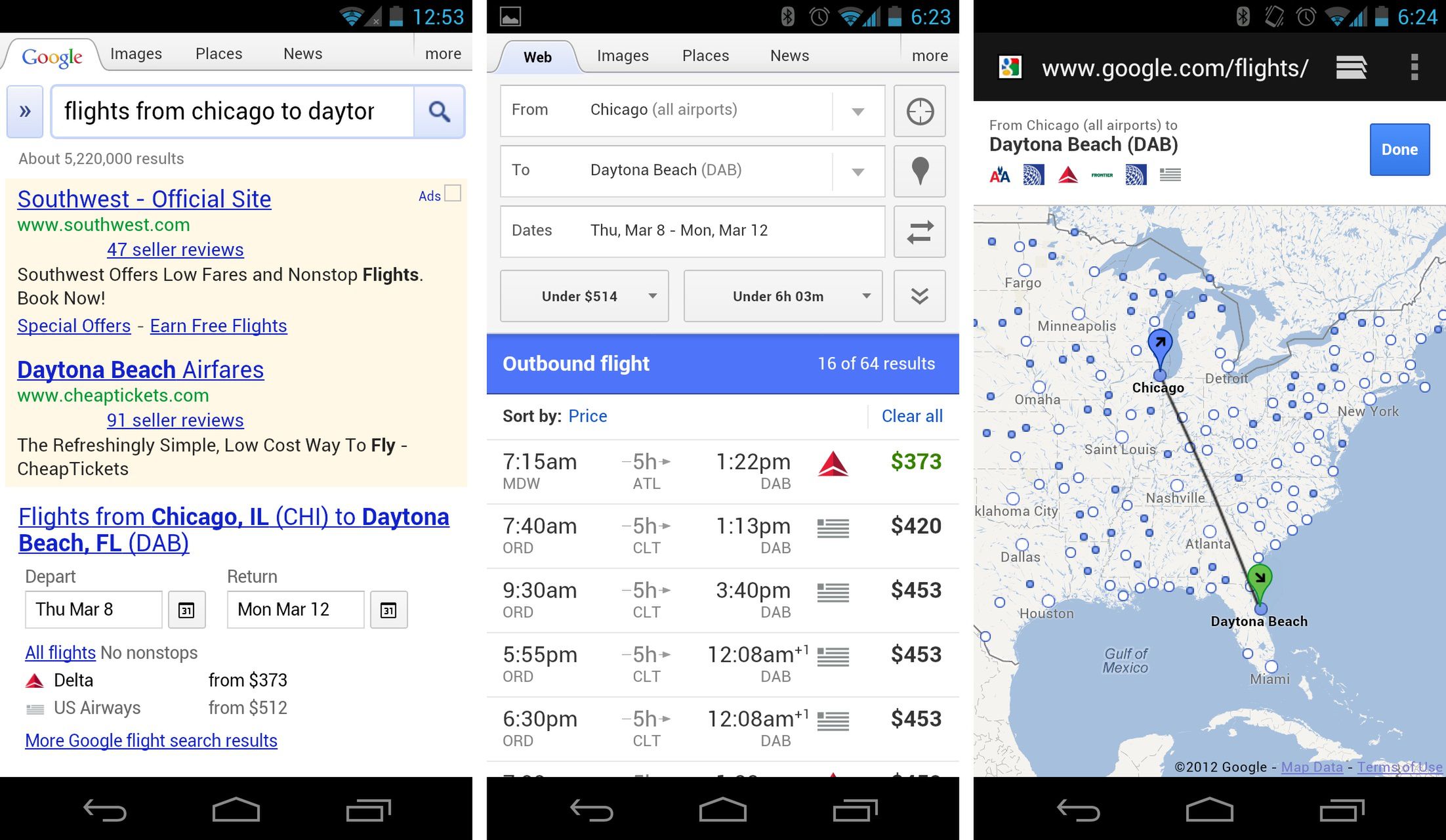 Google uruchomił wyszukiwarkę lotów na Androidzie i iOS 2