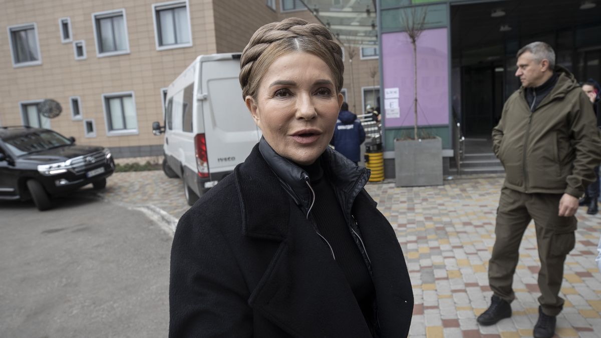 KYIV, UKRAINE - MARCH 07: Former Ukrainian Prime Minister Yulia Tymoshenko speaks during an exclusive interview on latest developments of Russian attacks on Ukraine in Kyiv, Ukraine on March 07, 2022. (Photo by Emin Sansar/Anadolu Agency via Getty Images)