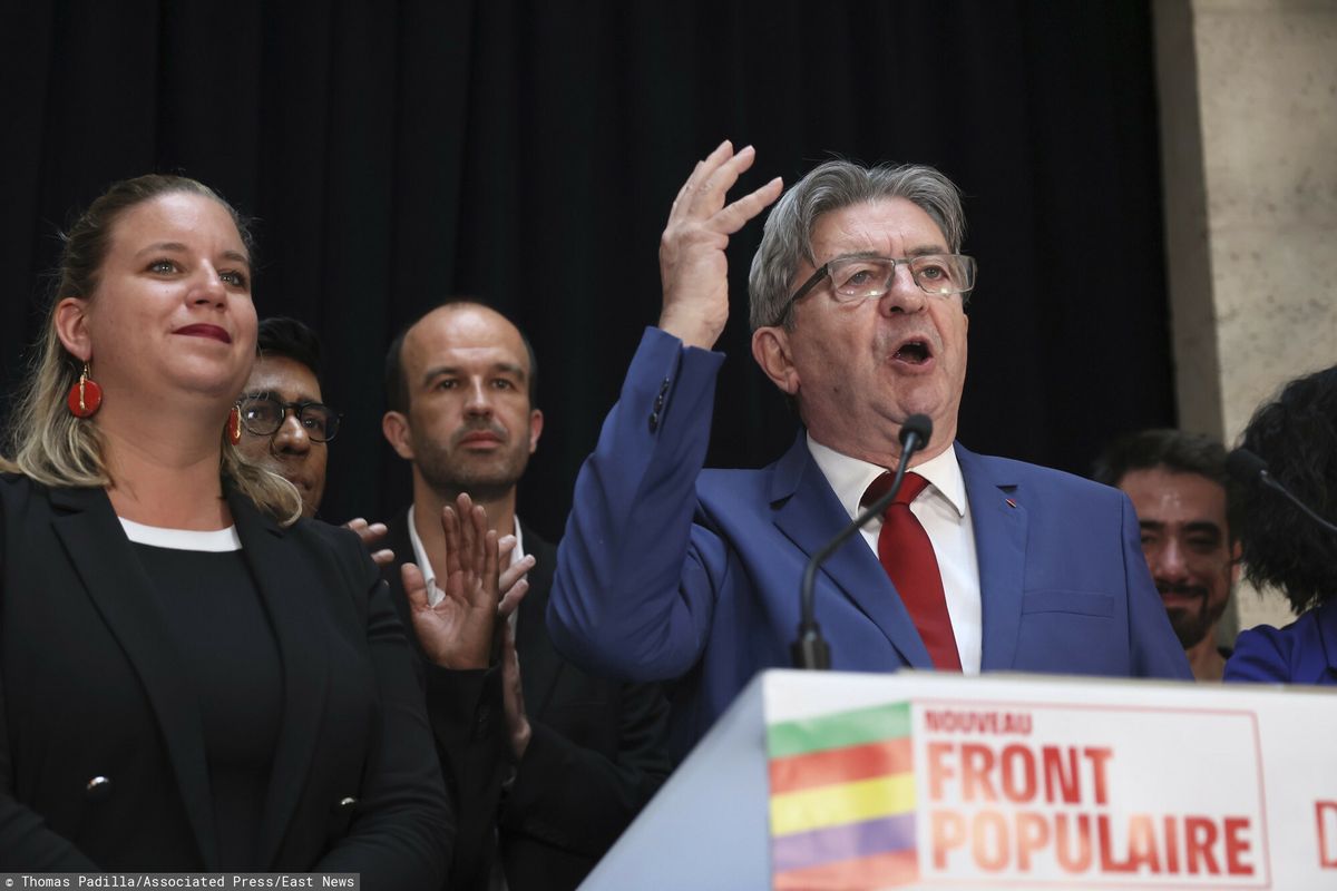 Na zdjęciu Jean-Luc Melenchon, lider radykalnie lewicowej partii Francja Nieujarzmiona