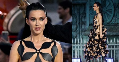 Katy Perry sprawdza się w roli modelki na imprezie "Vogue'a" w Paryżu. Postawiła na wyjątkowo WYCIĘTĄ kreację (ZDJĘCIA)