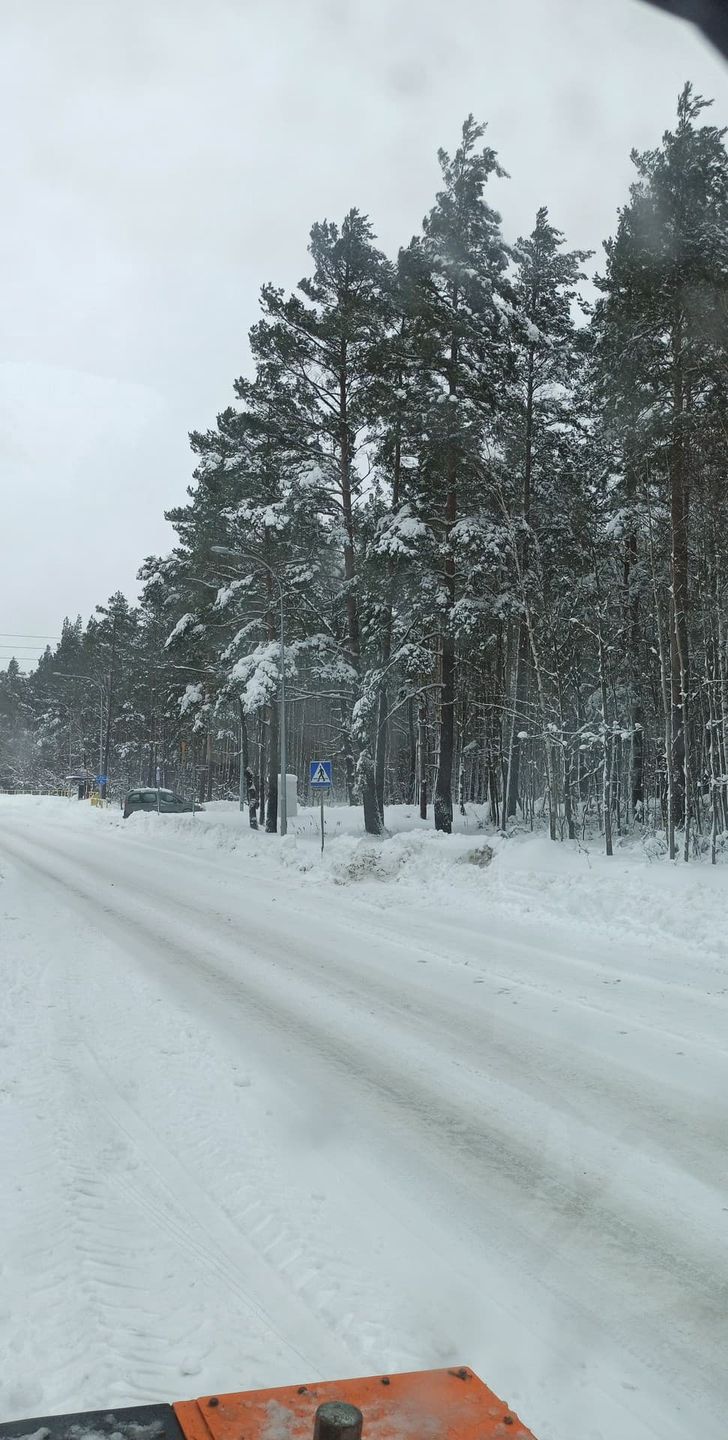 Opady śniegu na Podlasiu