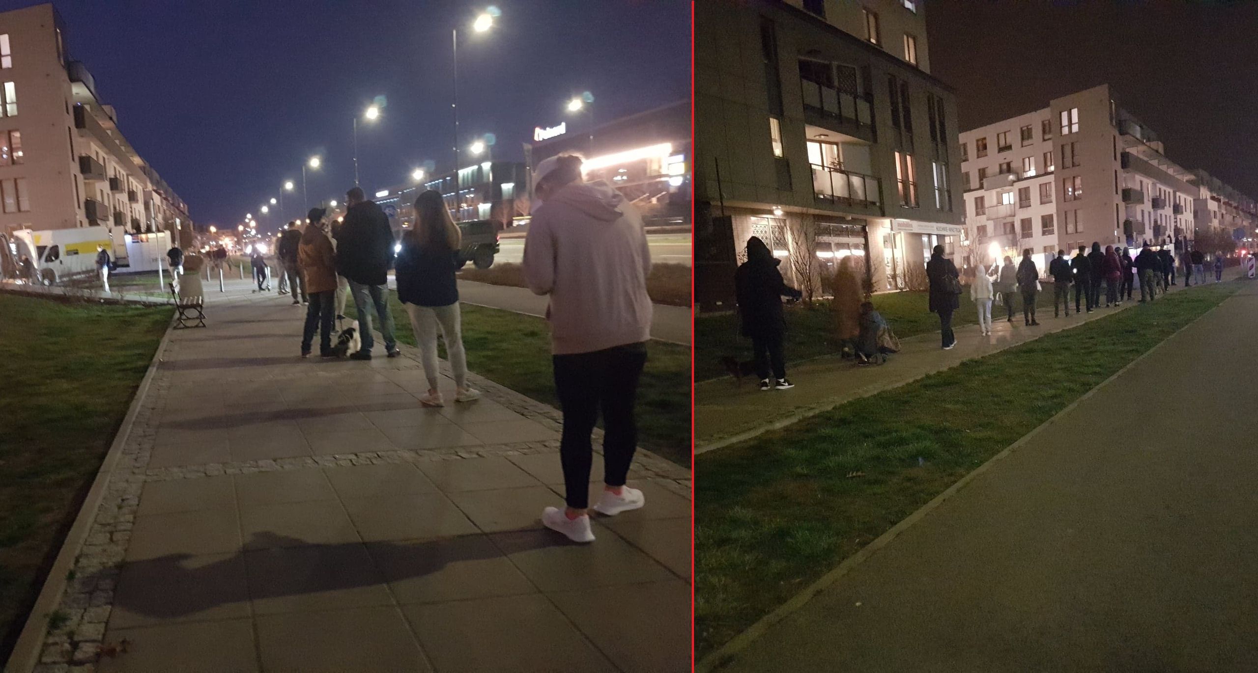 Kolejka do mobilnego paczkomatu