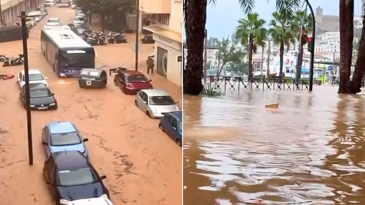Potężna ulewa na Ibizie. Turystyczna wyspa znalazła się pod wodą