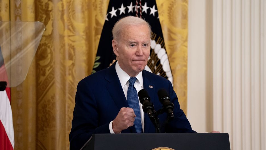 US President Joe Biden speaks during an anniversary event for the Affordable Care Act in the East Room of the White House in Washington, DC, US, on Thursday, March 23, 2023. 13 years ago today President Barack Obama signed the Affordable Care Act, the US healthcare law known as Obamacare. Photographer: Nathan Howard/Bloomberg via Getty Images