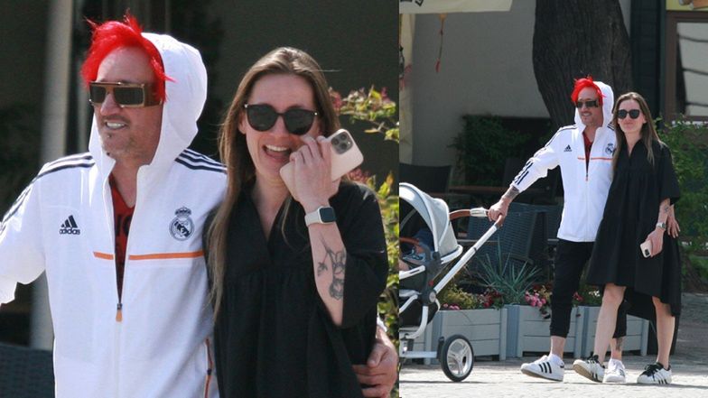 Michał Wiśniewski z rodziną na lunchu 