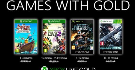 Marcowa oferta Games with Gold ujawniona