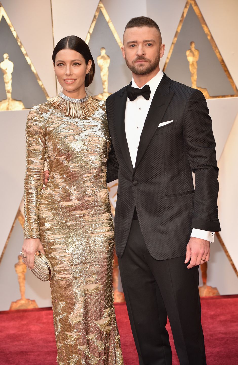 89th Annual Academy Awards - ArrivalsHOLLYWOOD, CA - FEBRUARY 26:  (L-R) Actor Jessica Biel and singer Justin Timberlake attend the 89th Annual Academy Awards at Hollywood & Highland Center on February 26, 2017 in Hollywood, California.  (Photo by Kevin Mazur/Getty Images)Kevin MazurOscars, Oscar's