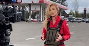 Dziennikarka TVP w kamizelce kuloodpornej. Internauci nie wytrzymali