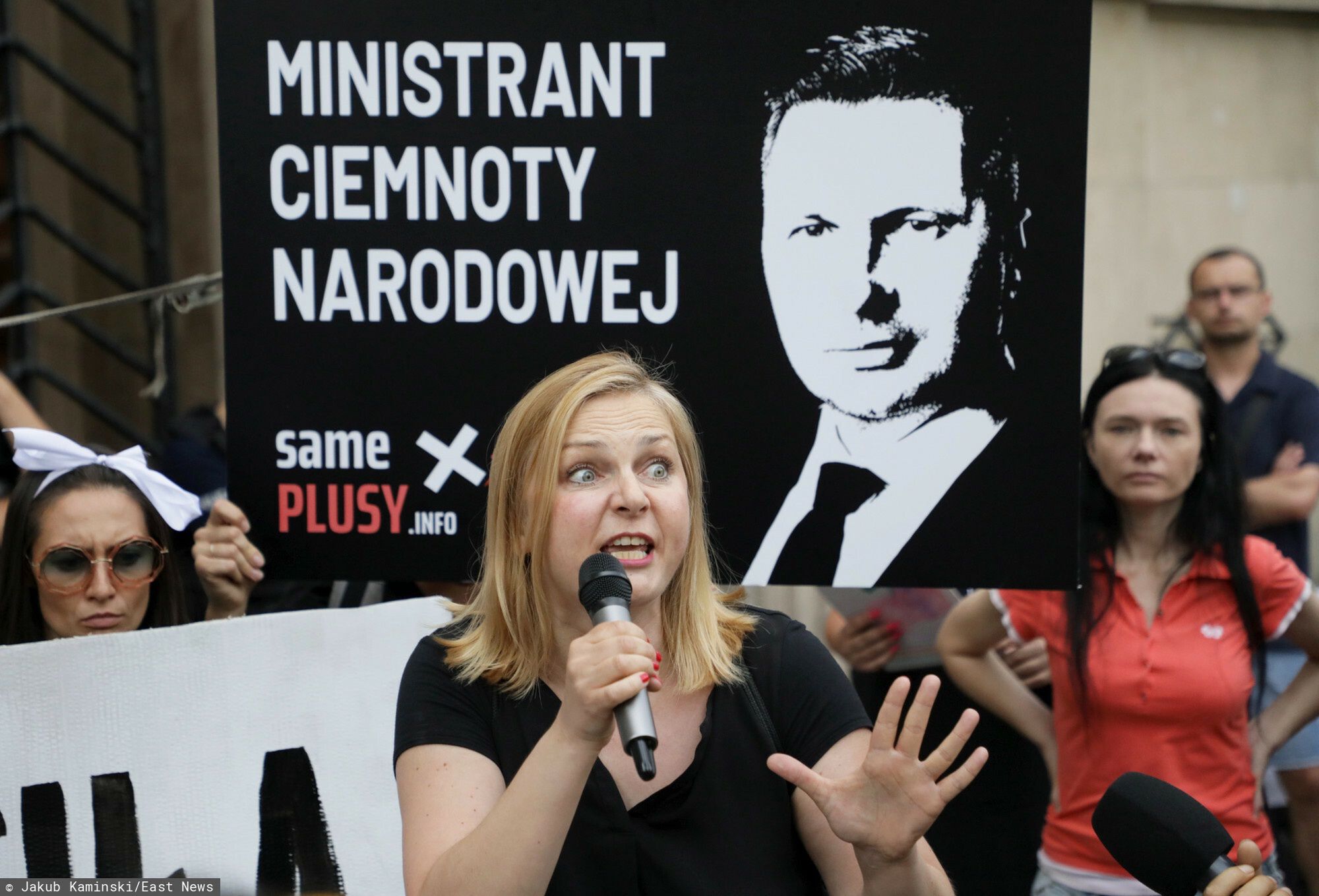 Protest przeciwko ministrowi edukacji 