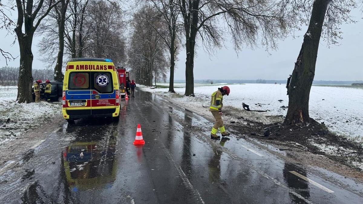 Wypadek drogowy w Radzyniu Podlaskim na ulicy Płudzińskiej