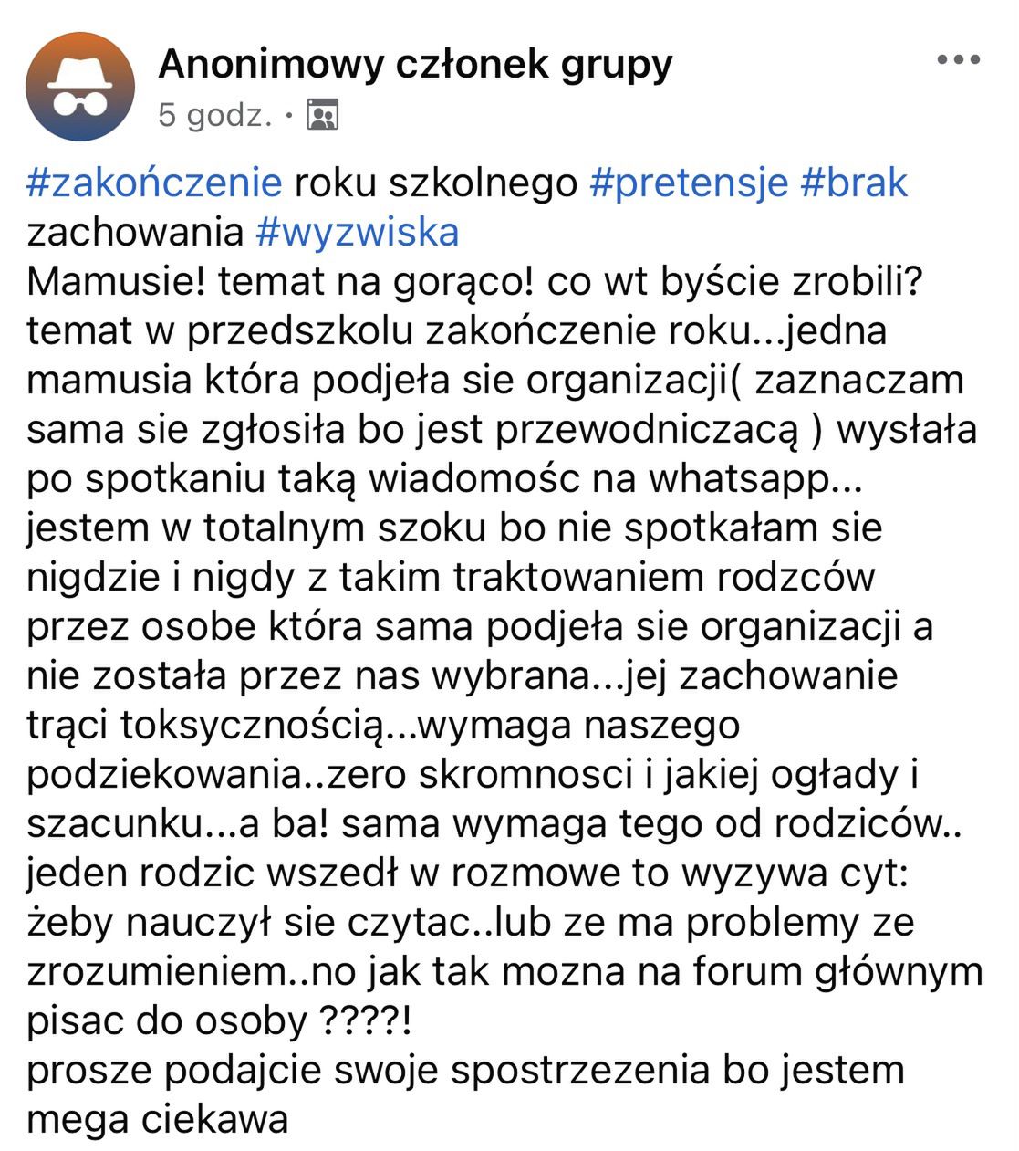 Poprosiła o komentarz innych rodziców, ich reakcja ją zszokowała
