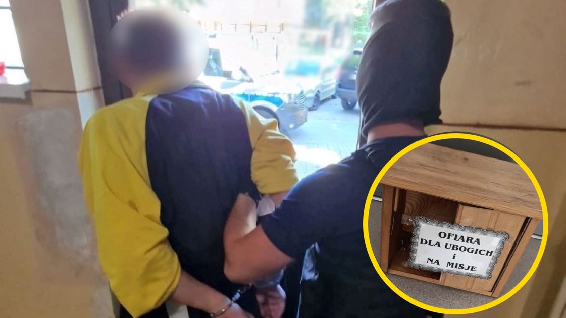 Okradł skarbonę kościelną 