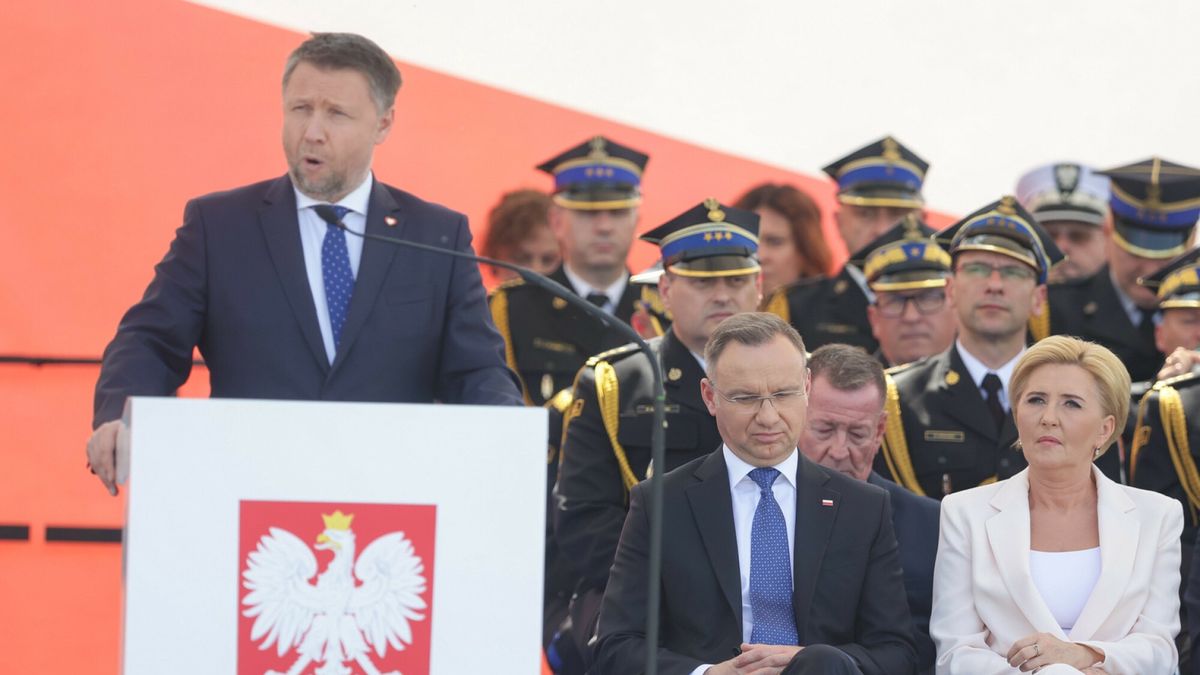 Marcin Kierwiński podczas obchodów Dnia Strażaka