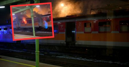 Pożar na dworcu w Nowym Sączu. Zapalił się wagon pasażerski