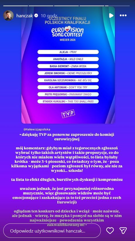 Jurorzy o poziomie polskich preselekcji