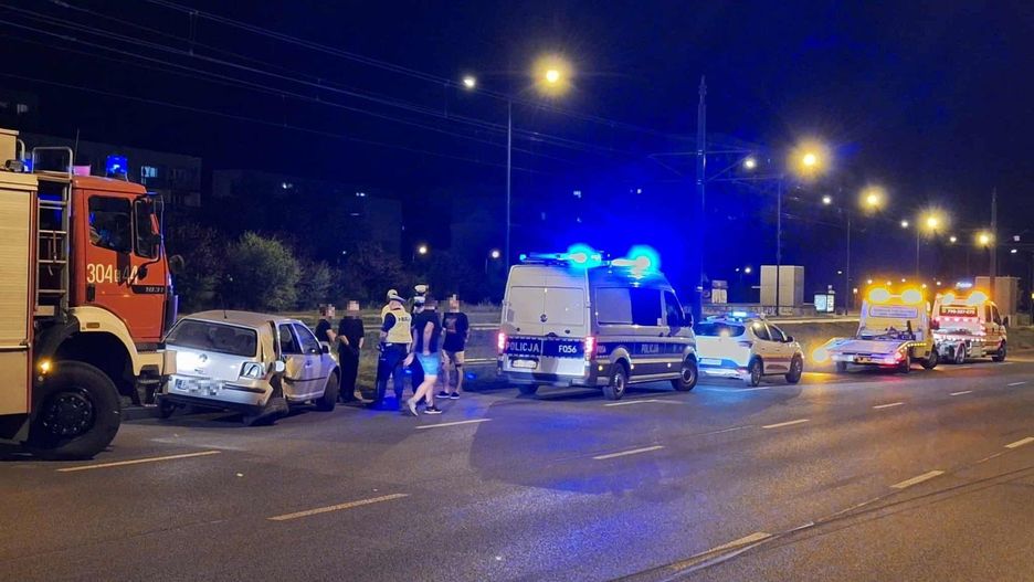 Wypadek w Łodzi na Rokicińskiej