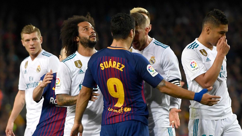 Zdjęcie okładkowe artykułu: Getty Images / Alex Caparros / Na zdjęciu: Luis Suarez i piłkarze Realu