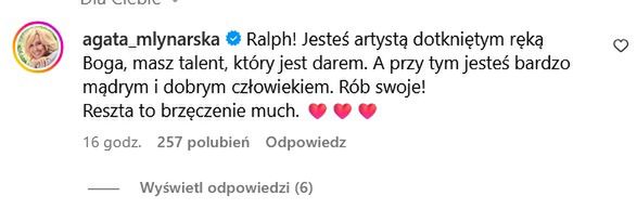 Agata Młynarska wpiera Ralpha Kaminskiego 