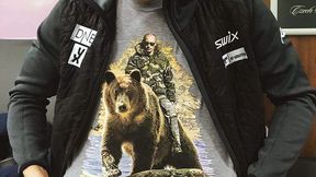 Norweski biathlonista w koszulce z Putinem na niedźwiedziu. "Wszystko gotowe na koniec sezonu"