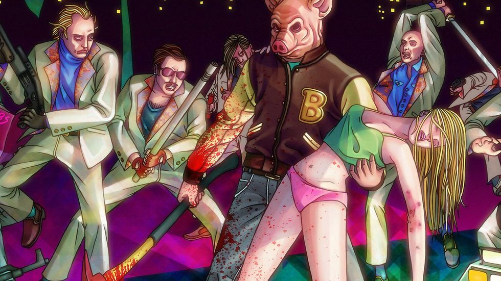 Grafika z Hotline Miami