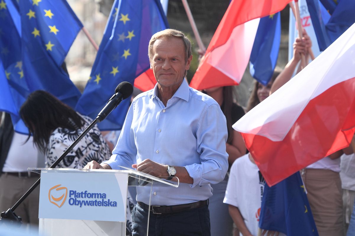 Donald Tusk na spotkaniu z wyborcami w Gdańsku