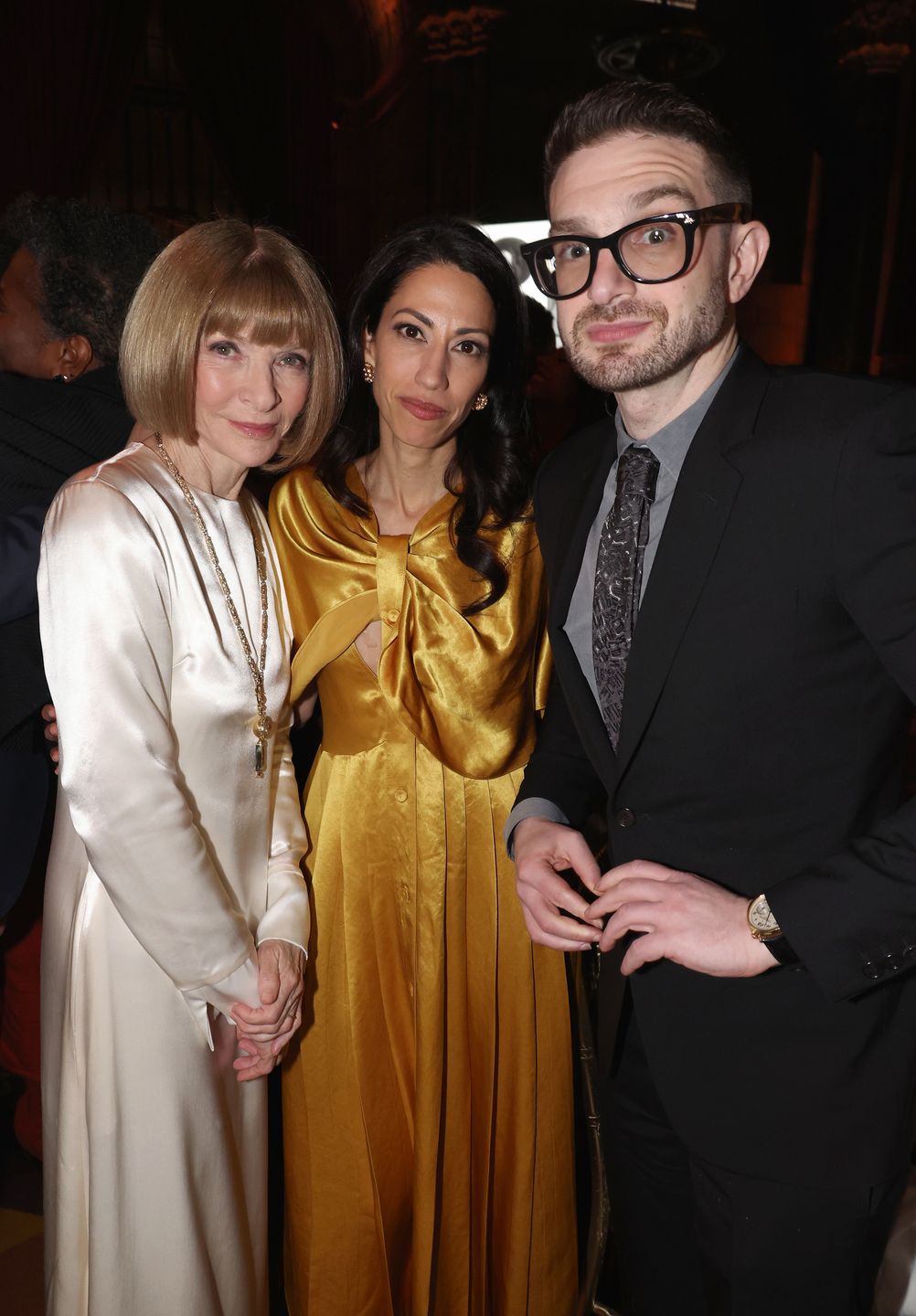Alex Soros i Huma Abedin z Anną Wintour