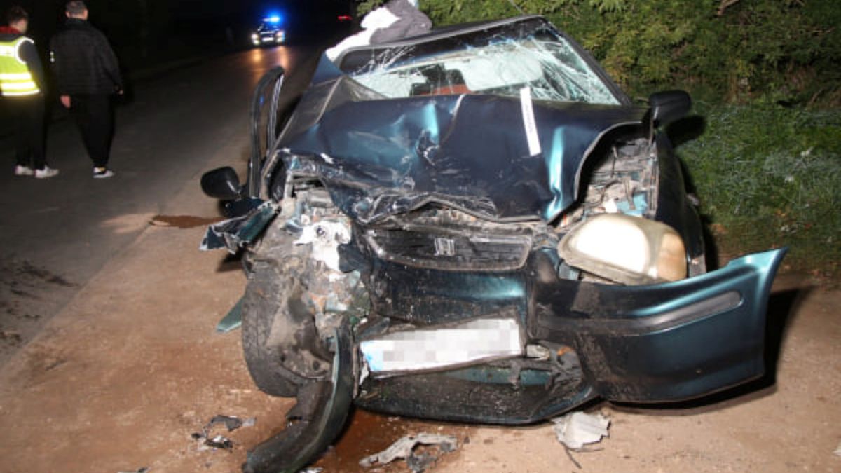 Tak po wypadku wyglądała honda, którą jechała 19-letnia tancerka 