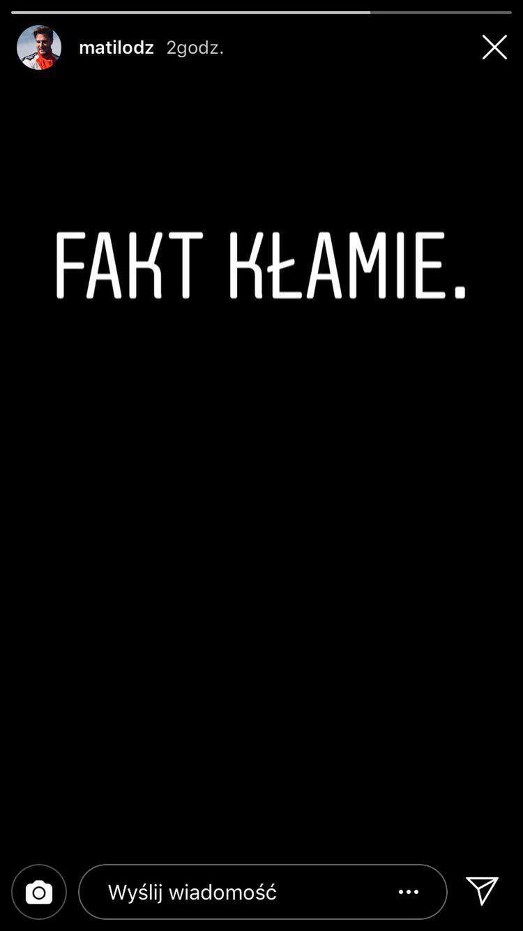 Mateusz Zalewski komentuje doniesienia Faktu na temat rozstania z Edytą Górniak