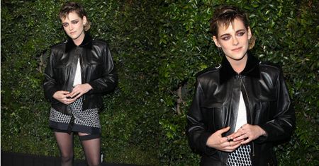 Tłustowłosa Kristen Stewart na imprezie Chanel