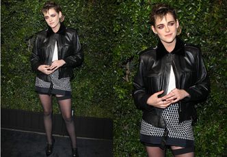 Tłustowłosa Kristen Stewart na imprezie Chanel