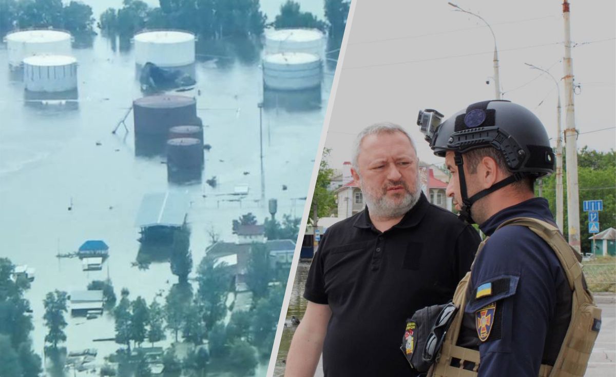Prokurator generalny Ukrainy Andrij Kostin odwiedził wraz z przedstawicielami Międzynarodowego Trybunału Karnego dotknięty powodzią obwód chersoński
