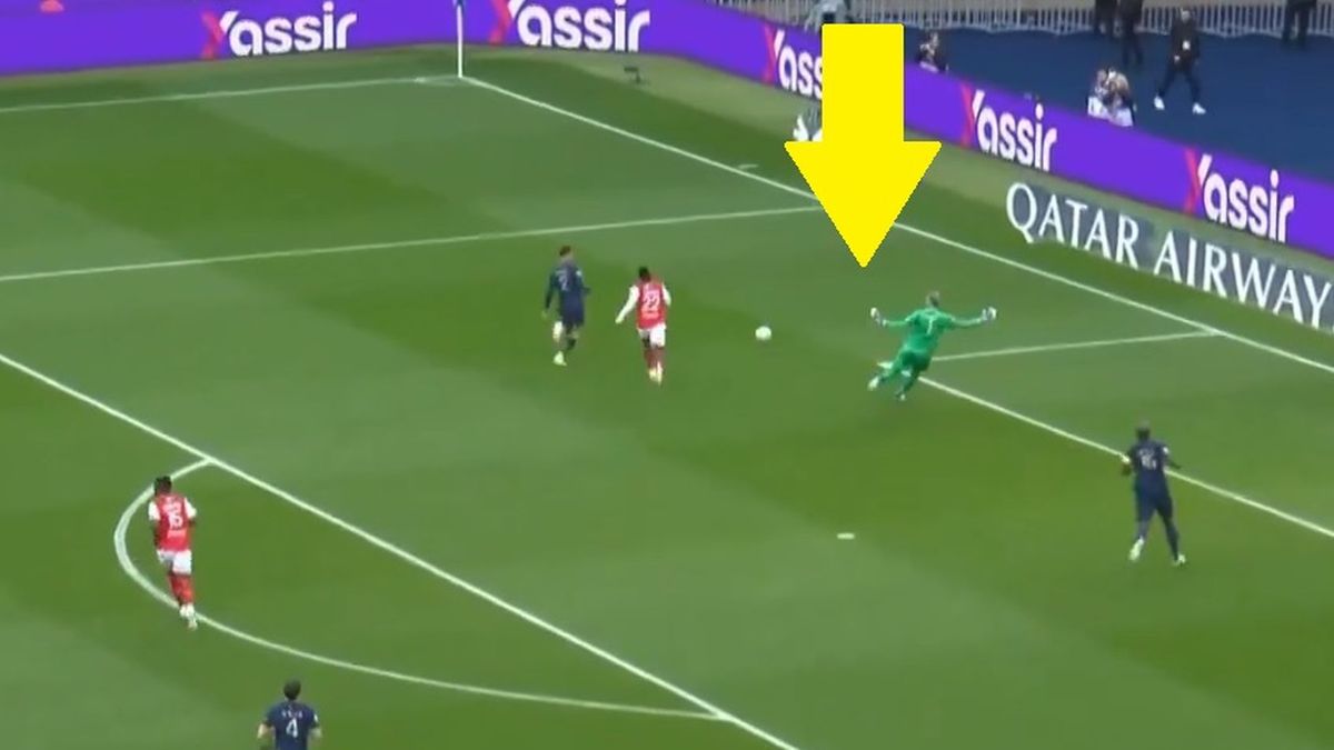 Twitter / Eleven Sports / Na zdjęciu: gol na 0:1 w meczu PSG - Stade de Reims