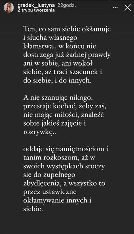 Justyna Gradek rozstała się z mężem?