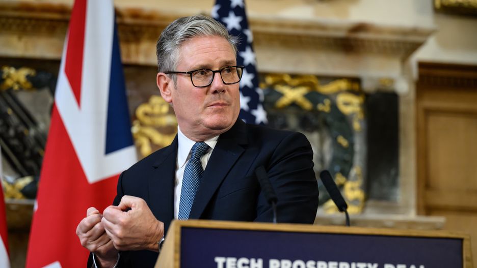 AYLESBURY, ENGLAND - SEPTEMBER 18: UK Prime Minister Keir Starmer talks at a press conference at Chequers at the conclusion of a state visit by U.S. President Donald Trump, on September 18, 2025 in Aylesbury, England. This is the final day of President Trump’s second UK state visit, with the previous one taking place in 2019 during his first presidential term. (Photo by Leon Neal/Getty Images)