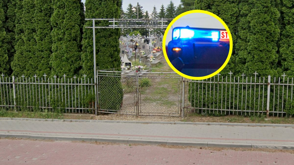 Groźne zdarzenie na cmentarzu.