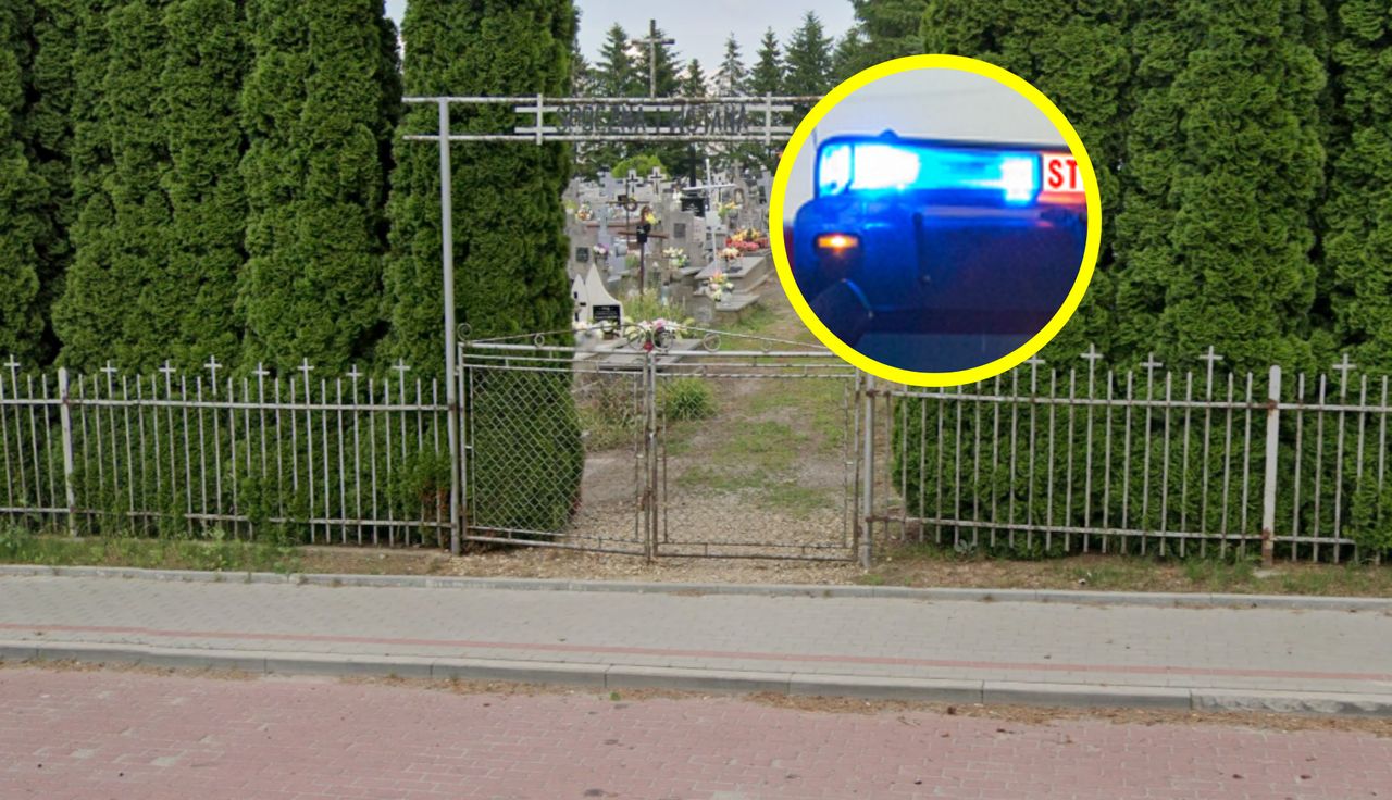 Pożar na cmentarzu. Obok stało BMW. Oszacowali straty