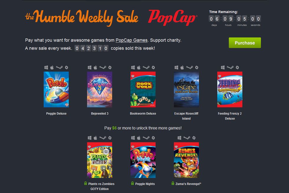 Gry PopCap w tygodniowej wyprzedaży Humble Bundle