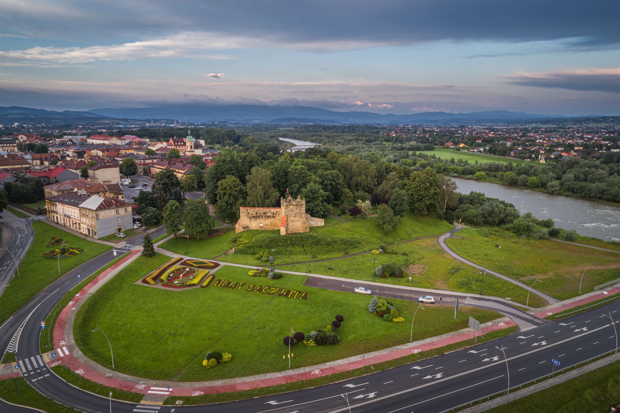 Nowy Sącz z loty ptaka