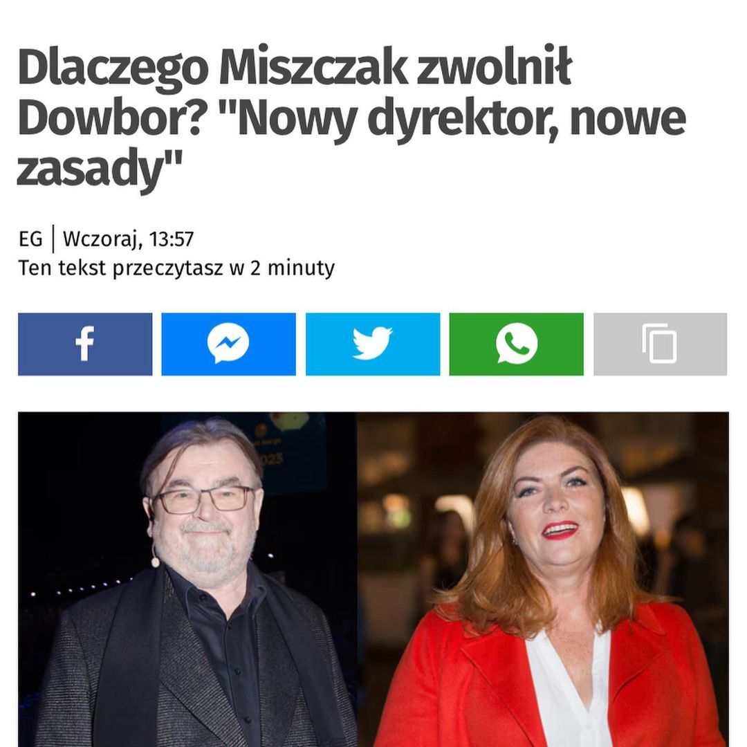 Korwin-Piotrowska zajmuje stanowisko w sprawie Dowbor-Miszczak