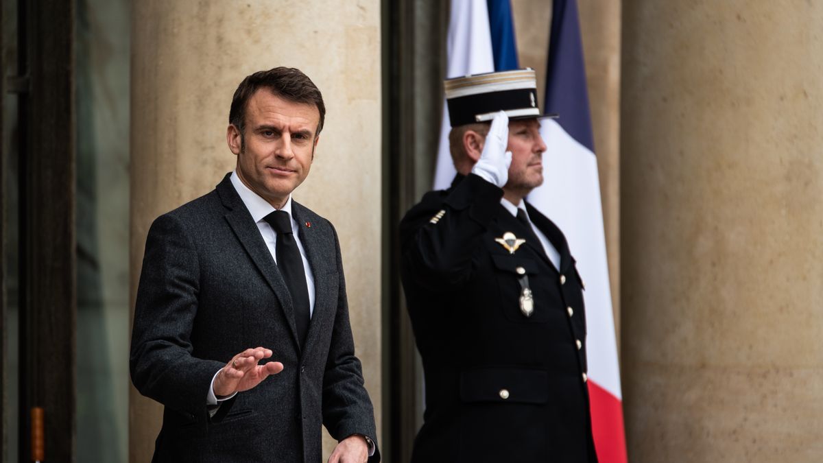 President Emmanuel Macron is receiving Thai Prime Minister Srettha Thavisin at the Elysee Palace in Paris, France, on March 11, 2024. (Photo by Andrea Savorani Neri/NurPhoto via Getty Images)