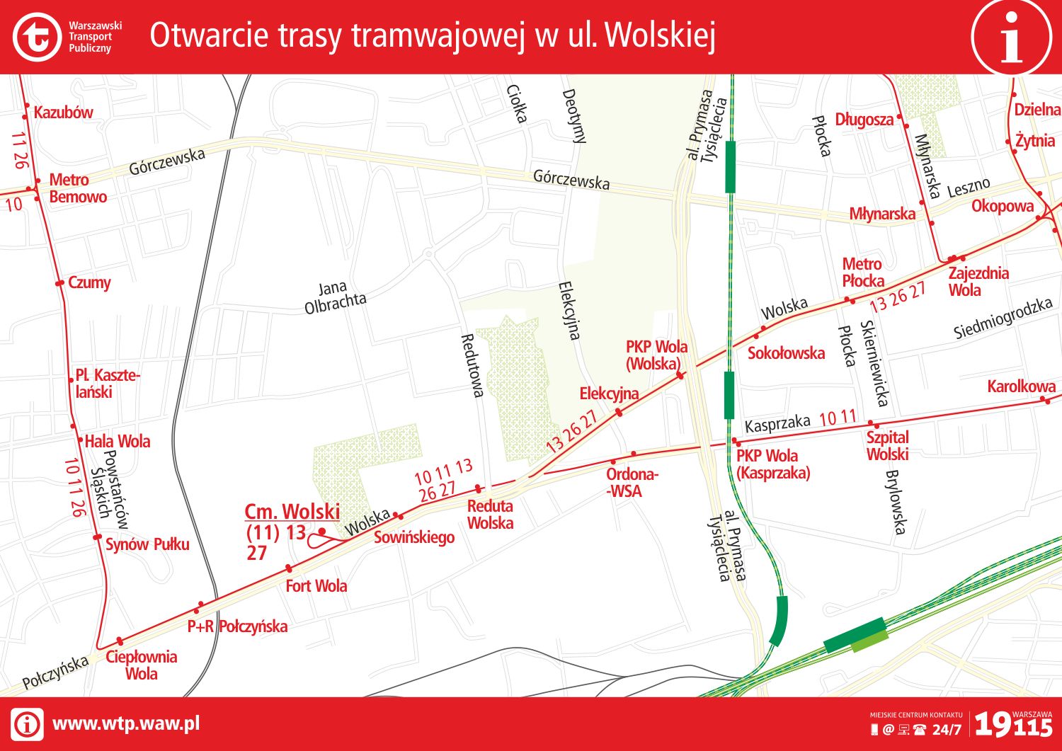 Warszawa: Tramwaje wracają na Wolską