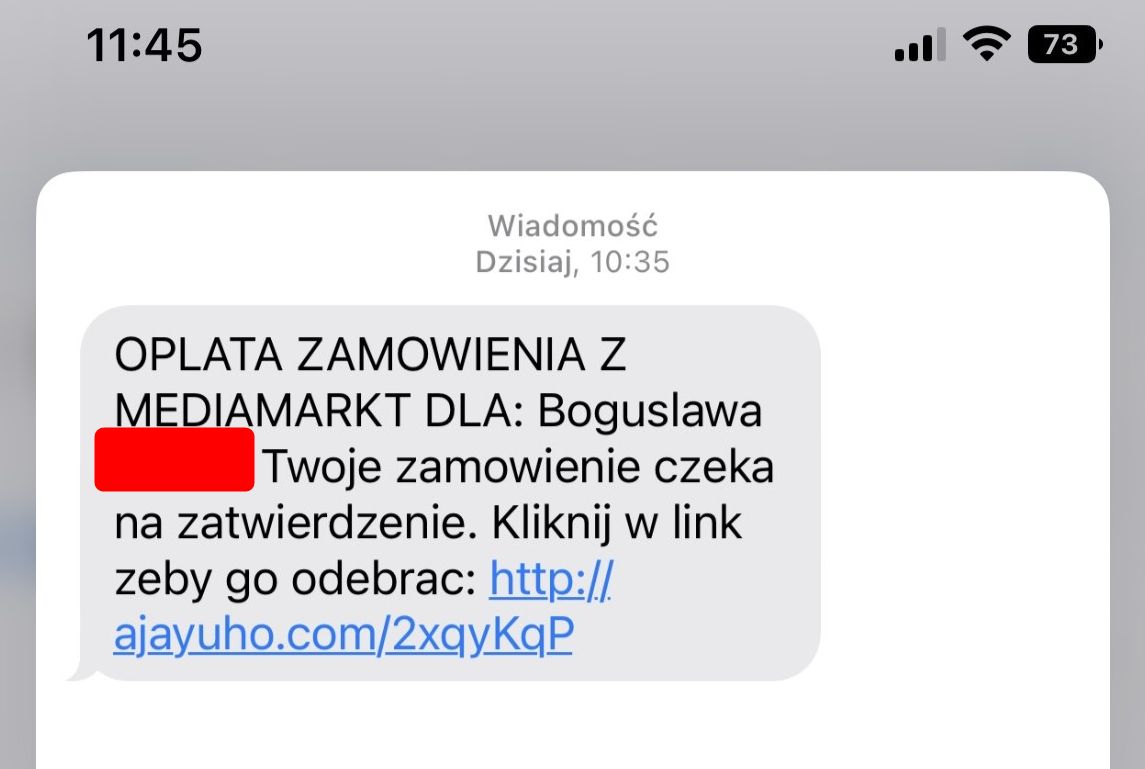 Fałszywy SMS