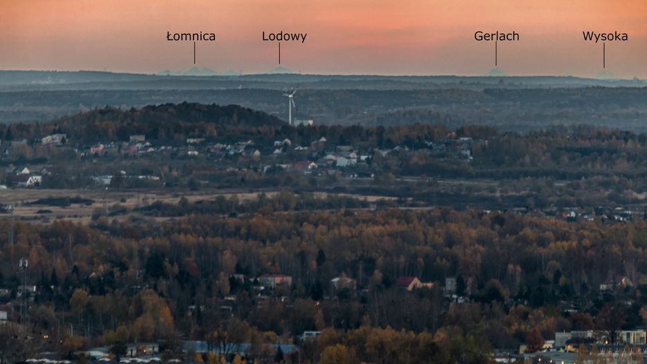 Tatry Wysokie widziane z Jasnej Góry