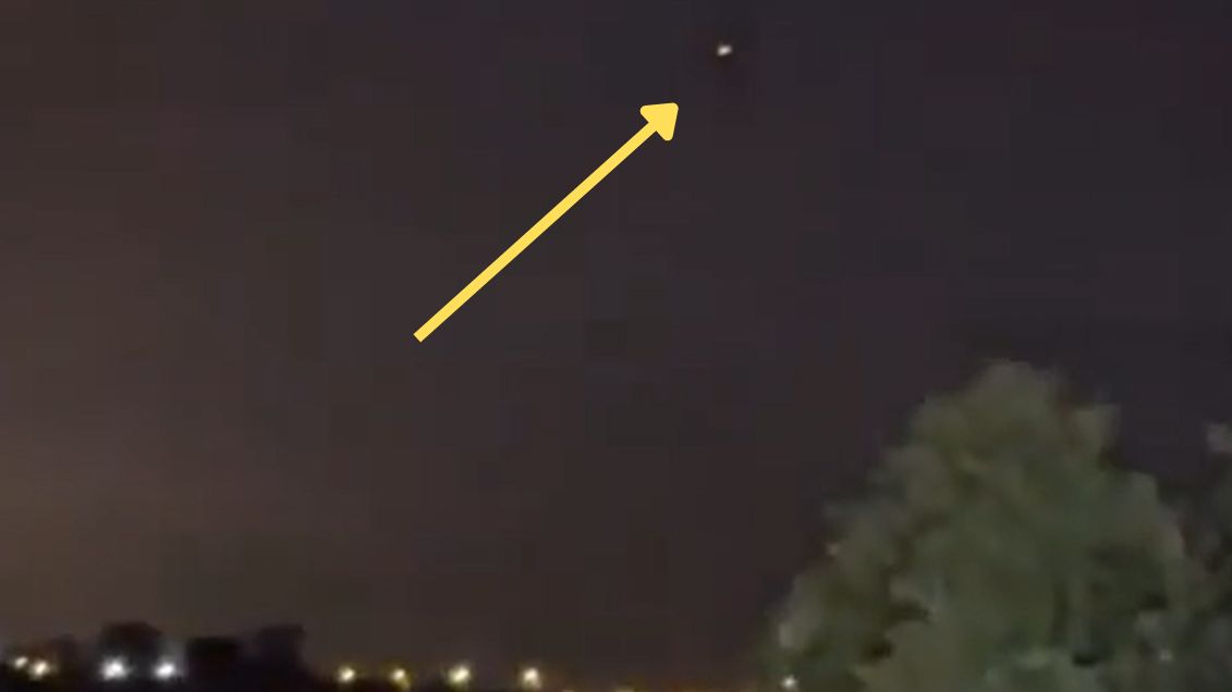 Irańska rakieta przelatująca nad Palestyną